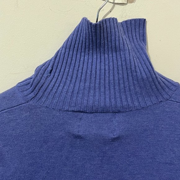 WOOLRICH | Women's Turtleneck Sweater Ultra Violet Heather Size Large - Picture 3 of 4